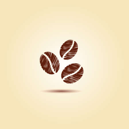 Coffee beans icon. Vector illustration.のイラスト素材
