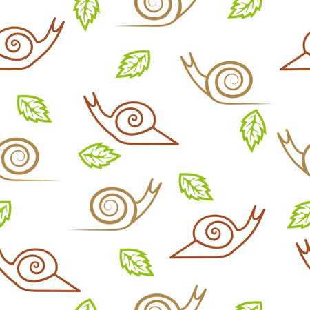 Snails seamless pattern.のイラスト素材