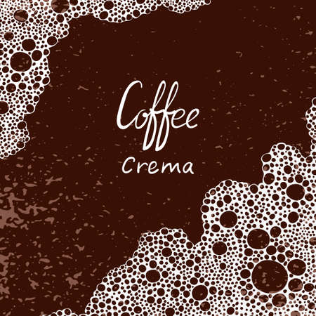 Coffee background. Vector illustration of coffee crema with place for text.のイラスト素材