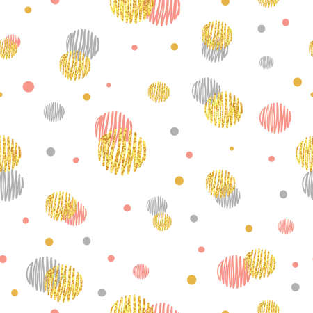 Glittering dots seamless pattern. Vector celebration background.のイラスト素材