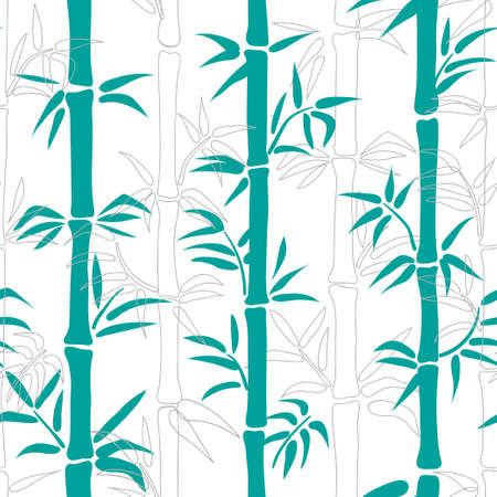 Seamless bamboo pattern. Vector abstract tropical background.のイラスト素材