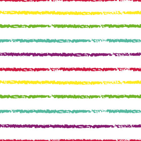 Colorful seamless striped pattern. Vector rainbow brush strokes. Abstract background.のイラスト素材