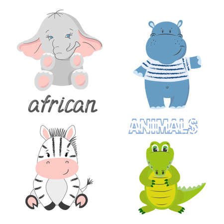 Set of zoo creatures.のイラスト素材