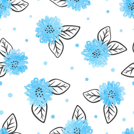 Seamless pattern with watercolor.のイラスト素材