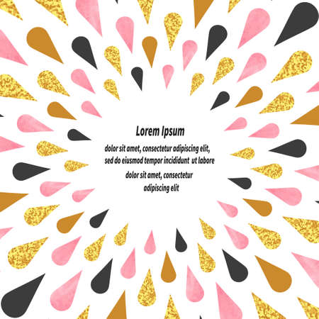 Celebration circle background with drops and place for text.のイラスト素材