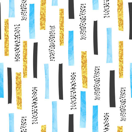 Hand drawn abstract seamless pattern with vertical lines. Vector stripe print.のイラスト素材
