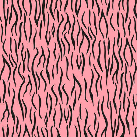 Seamless tiger pattern. Vector fur animal texture.のイラスト素材