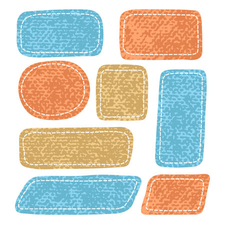 Set of hand drawn frames. Hand drawn text box collection. Doodle stickers designのイラスト素材