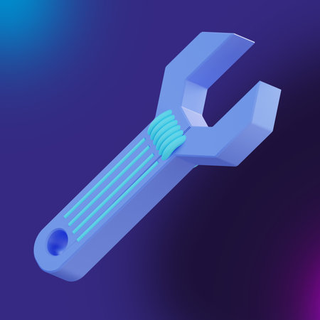 3d illustration of english key tool 2の写真素材
