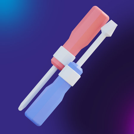 3d illustration tool screwdriver 2の写真素材