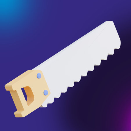 3d illustration of chainsaw 2の写真素材