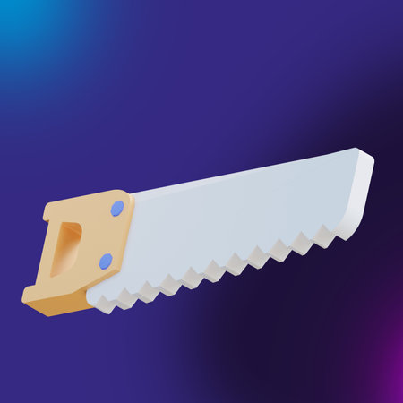 3d illustration of chainsaw 3の写真素材