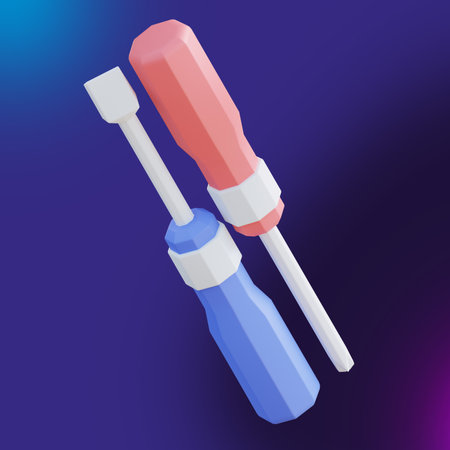 3d illustration tool screwdriver 3の写真素材