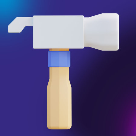 3d illustration tool hammerの写真素材