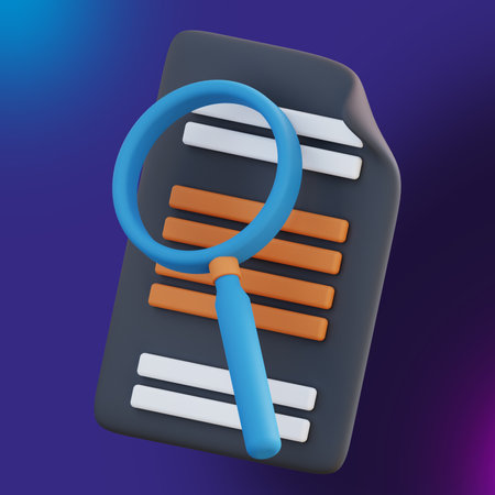 3D illustration of document analysis management 2の写真素材