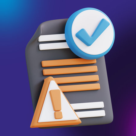 3D illustration of checklist documentの写真素材
