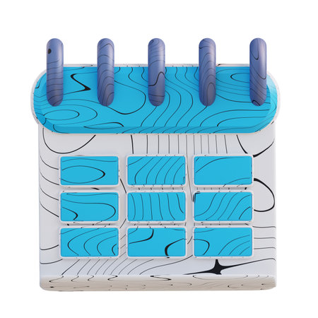 3d illustration business calendar (4)の写真素材