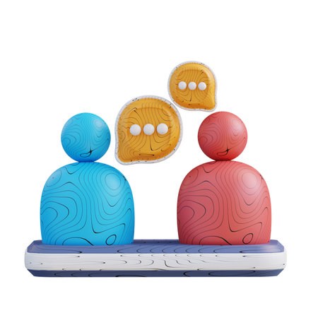 3d illustration business team communication (4)