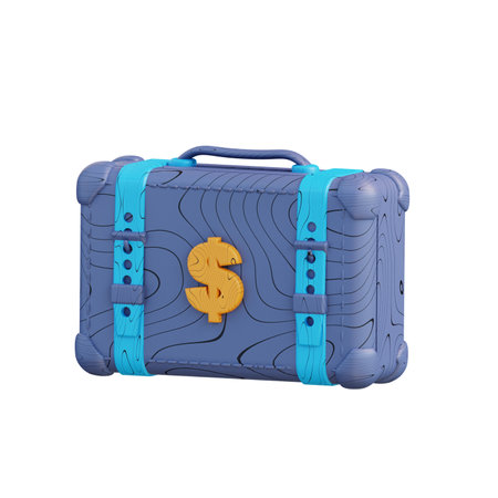 3d illustration business suitcase (3)の写真素材