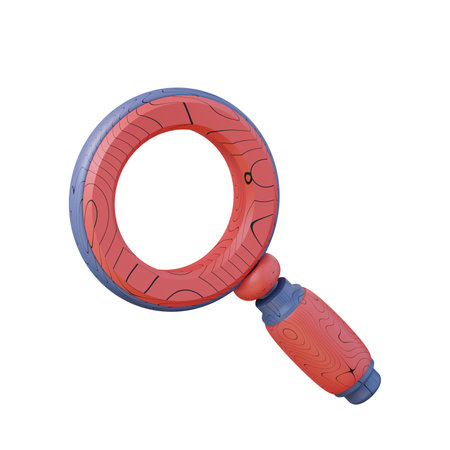 3d illustration magnifying glass (3)の写真素材