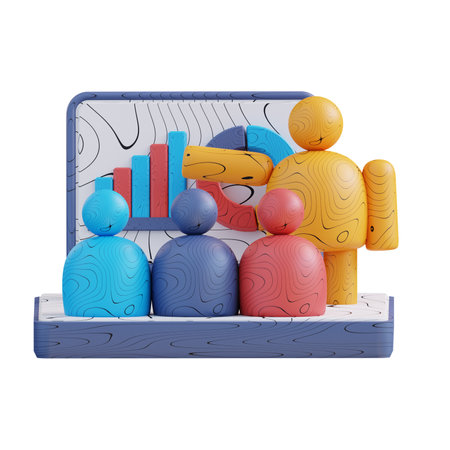 3d illustration of business presentation (4)の写真素材