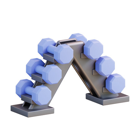 3d illustration dumbbells (3)の写真素材