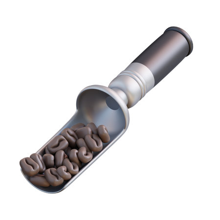 3d illustration coffee scoopの写真素材