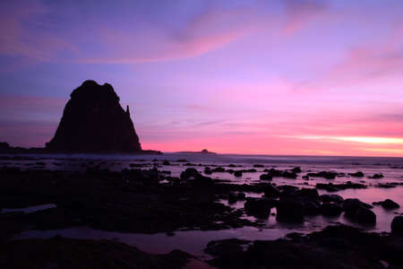 Beautiful beach sunsetの写真素材