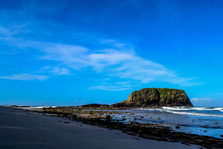 Beach with Blue skyの写真素材