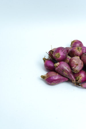Shallot isolated on white background.の写真素材
