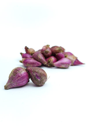 Shallot on white background,Shallot on white background