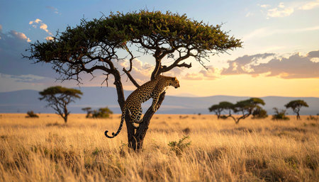 Cheetah in Serengeti National Park, Tanzania, Africaの素材