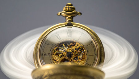 Vintage pocket watch closeup. Time concept. Selective focus.の素材