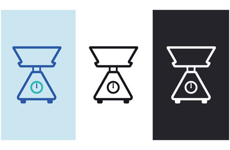 judge gavel icon set on black and white vector illustration.のイラスト素材