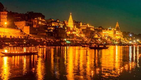 Pashupatinath Temple at night, Kathmandu, Nepalの素材