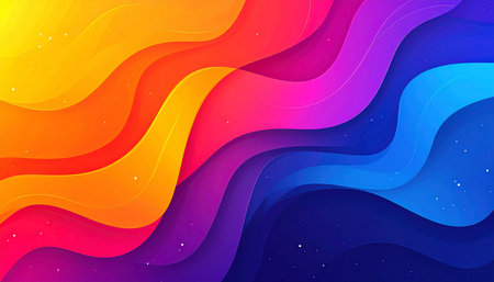 Colorful abstract background with wavy lines. Vector Illustration.の素材