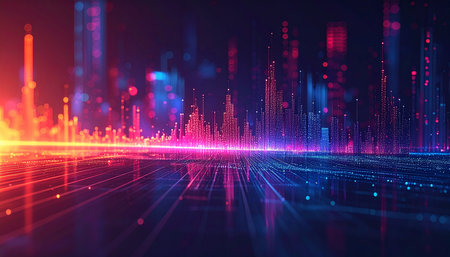 Futuristic abstract technology background. 3d rendering, 3d illustration.の素材