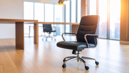 Office chair in the meeting room with copy space for your text.の素材