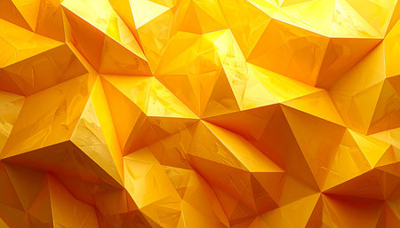 abstract background of polygonal yellow and orange color for designの素材