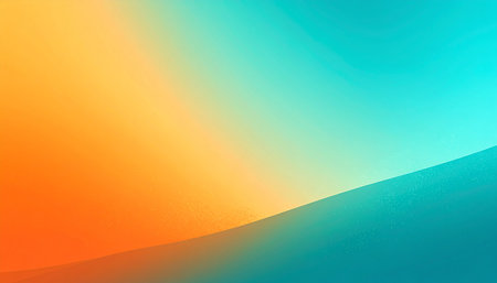 Abstract background of blue, orange and yellow gradient with copy space.の素材