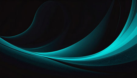 abstract blue wavy background, computer-generated 3D illustrationの素材