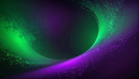Abstract background with color glowing lines in the dark. Vector illustration.の素材
