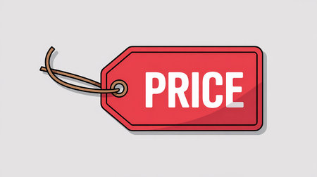 Price tag vector illustration isolated on white background. Flat design style.の素材