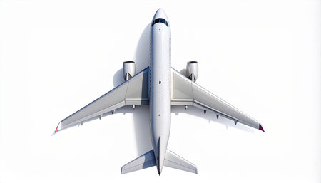 Airplane isolated on white background with clipping path. 3d illustrationの素材
