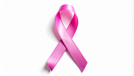 Breast Cancer Awareness Ribbon Isolated on White Background. Vector Illustration.の素材