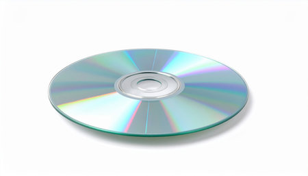 DVD isolated on a white background. 3d rendering. Computer digital drawing.の素材