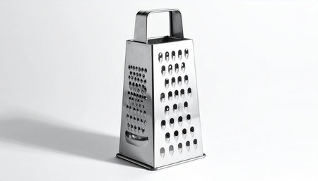 Metal grater on a white background. Kitchen utensils.の素材