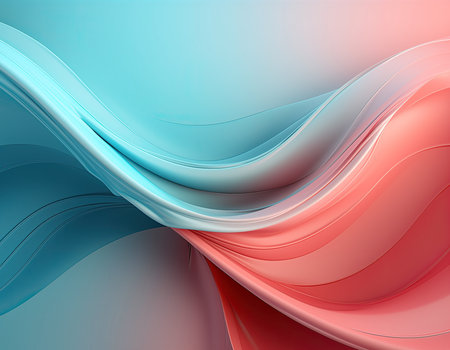 abstract background with smooth lines in red, blue and pink colorsの素材