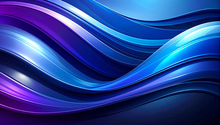 abstract blue background with smooth lines, vector illustration eps10の素材