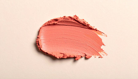 smear paint of cosmetic products on a white background close-upの素材